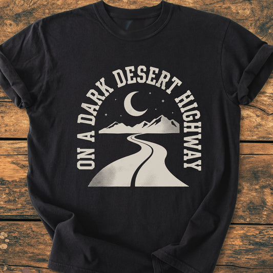 On A Dark Desert Highway Arc - Premium Vintage Tee