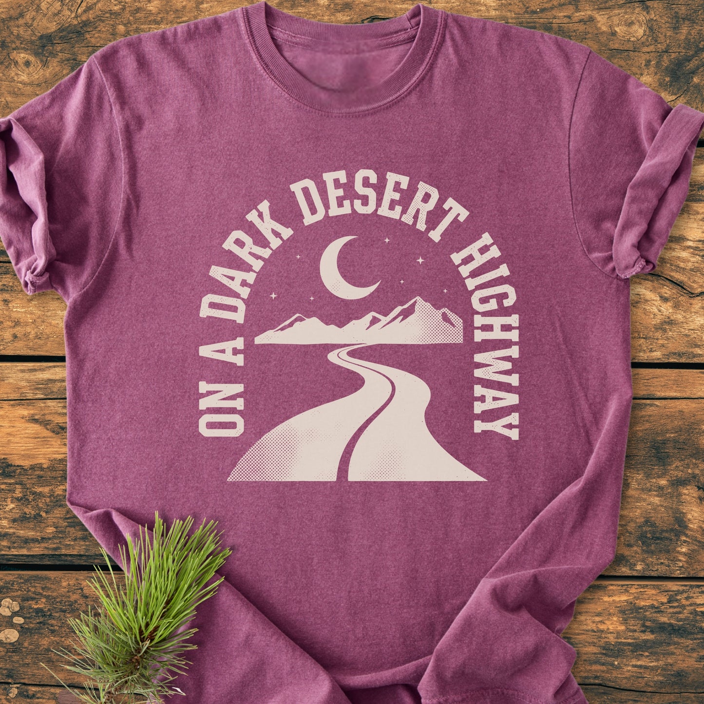 On A Dark Desert Highway Arc - Vintage Wash Tee