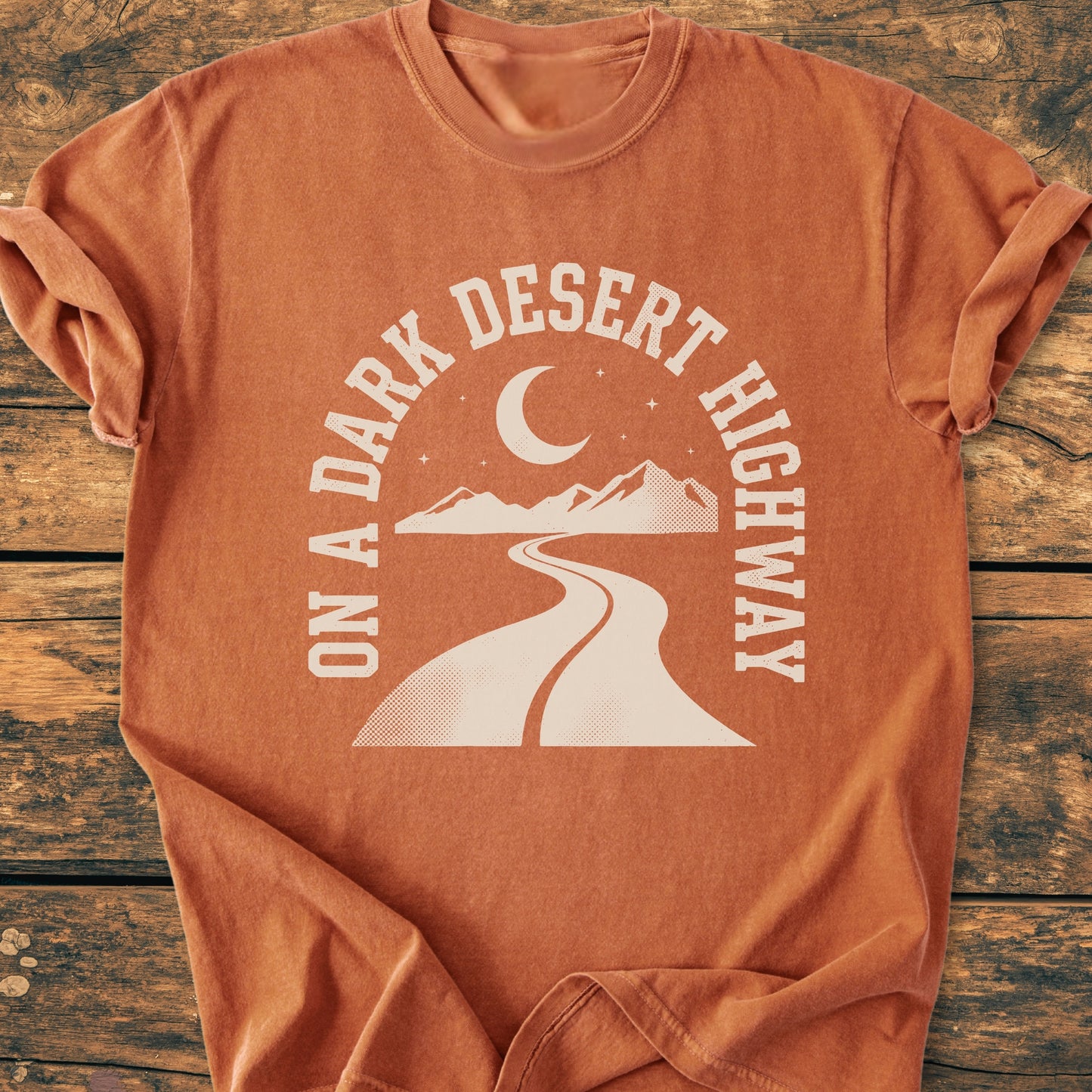 On A Dark Desert Highway Arc - Vintage Wash Tee