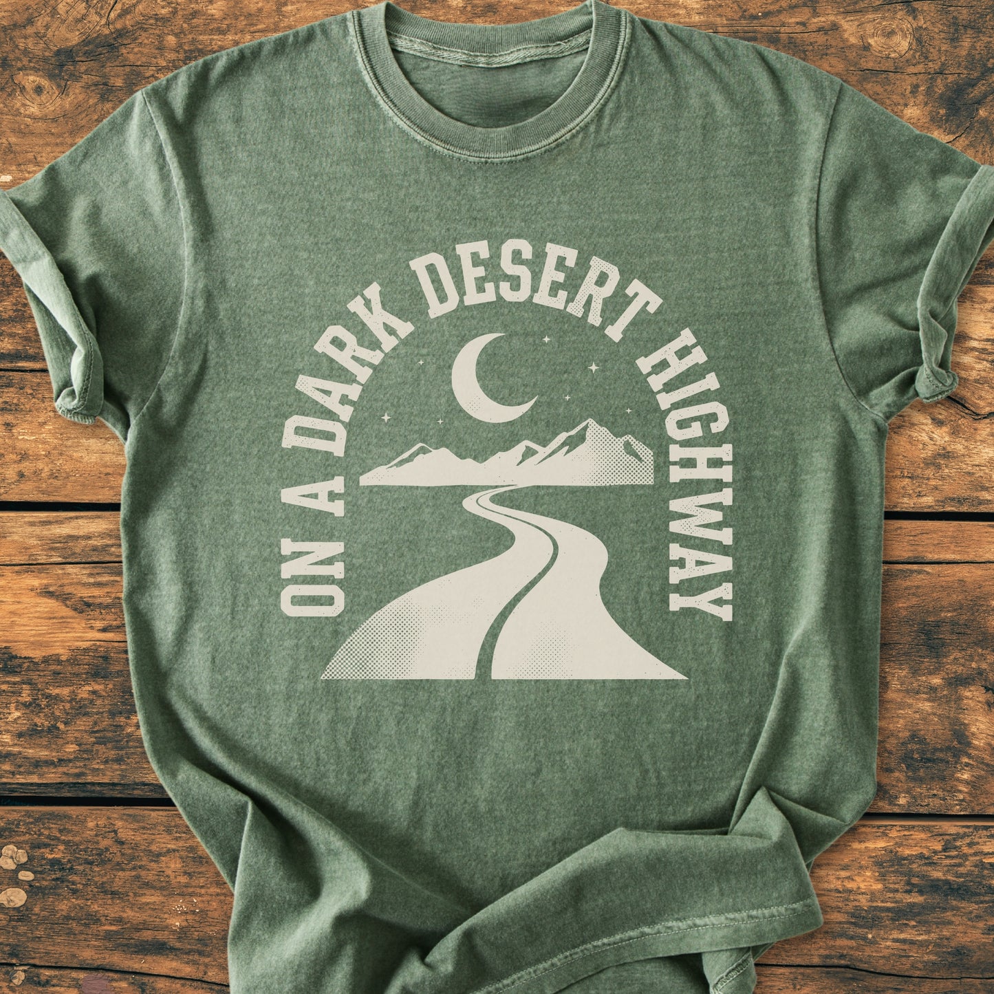 On A Dark Desert Highway Arc - Vintage Wash Tee