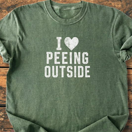 I Love Peeing Outside - Premium Vintage Tee