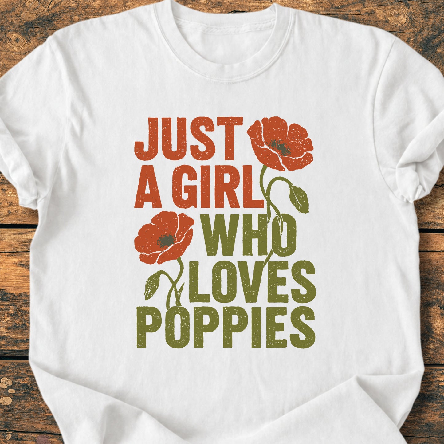 Grunge Poppy Love - Premium Vintage Tee