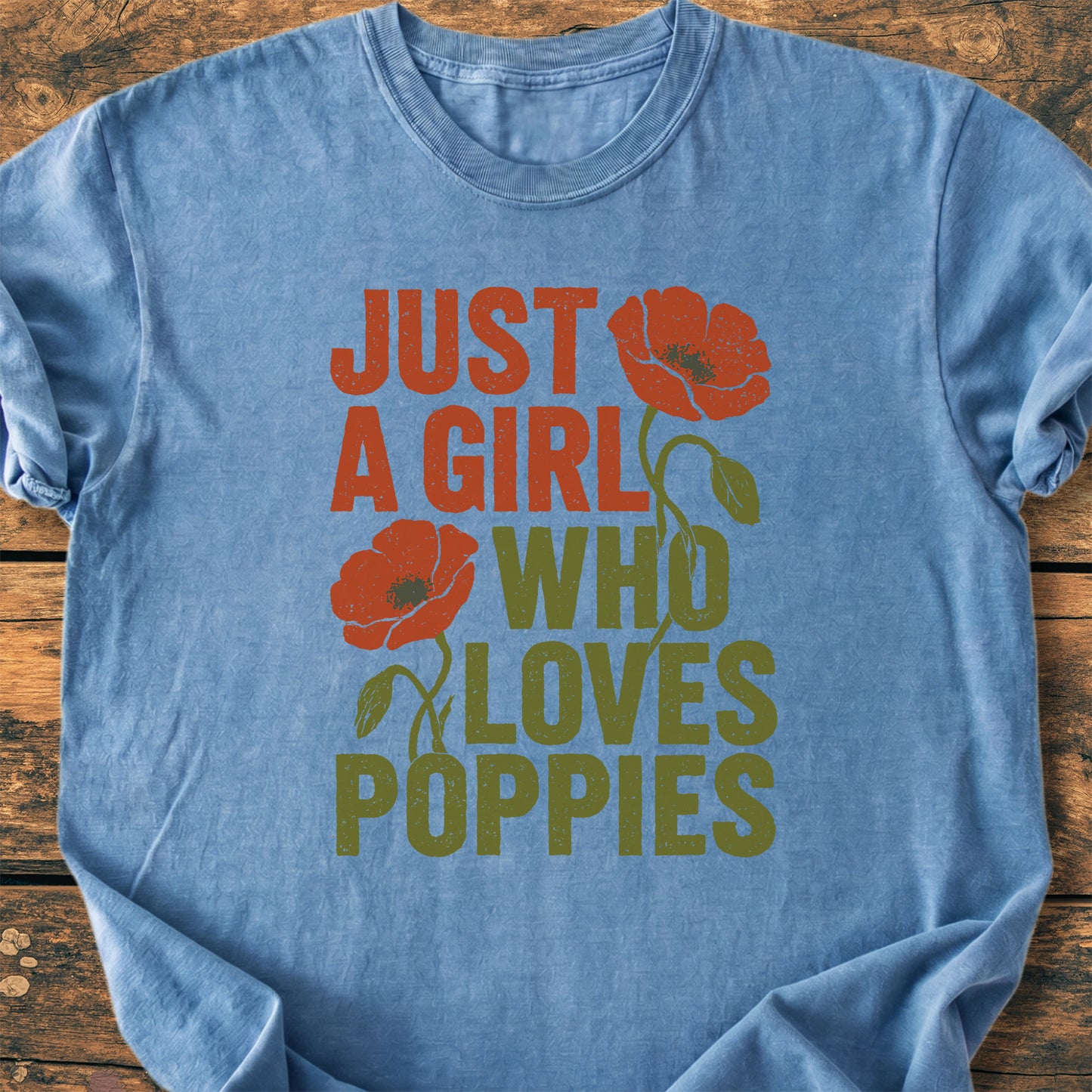 Grunge Poppy Love - Premium Vintage Tee