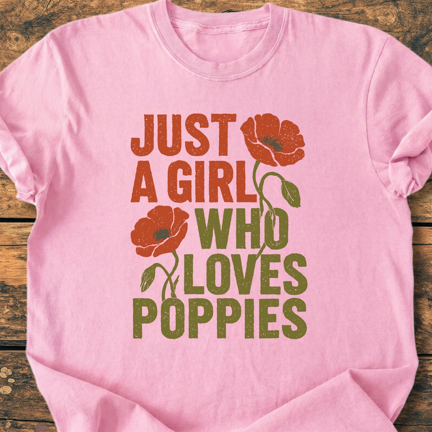 Grunge Poppy Love - Premium Vintage Tee
