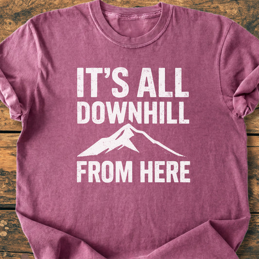It's All Downhill - Premium Vintage Tee