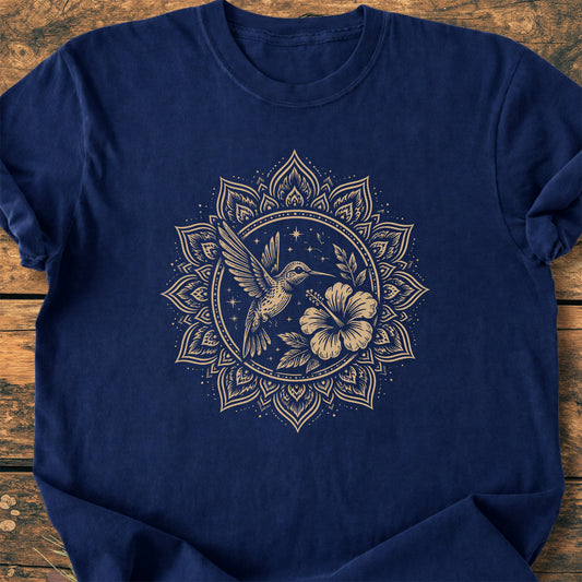 Celestial Hummingbird Mandala - Premium Vintage Tee