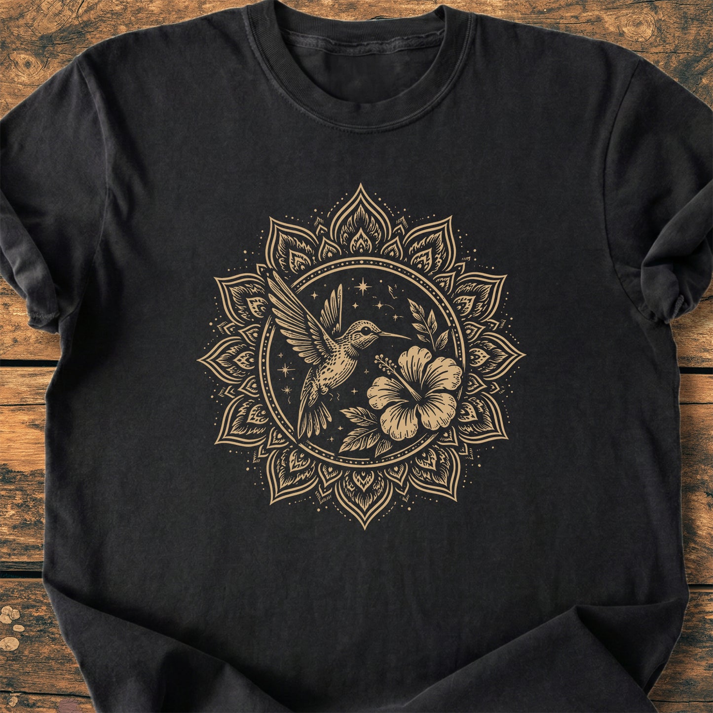 Celestial Hummingbird Mandala - Premium Vintage Tee