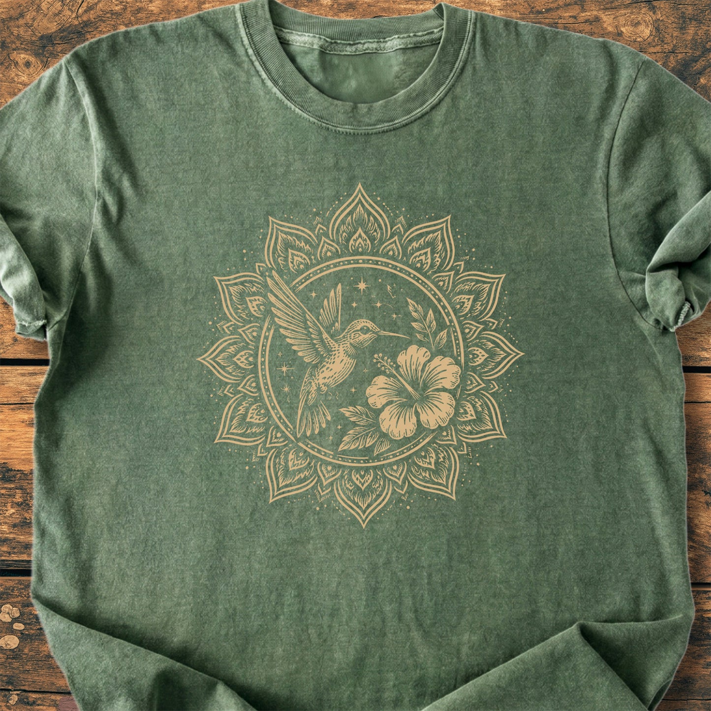 Celestial Hummingbird Mandala - Premium Vintage Tee