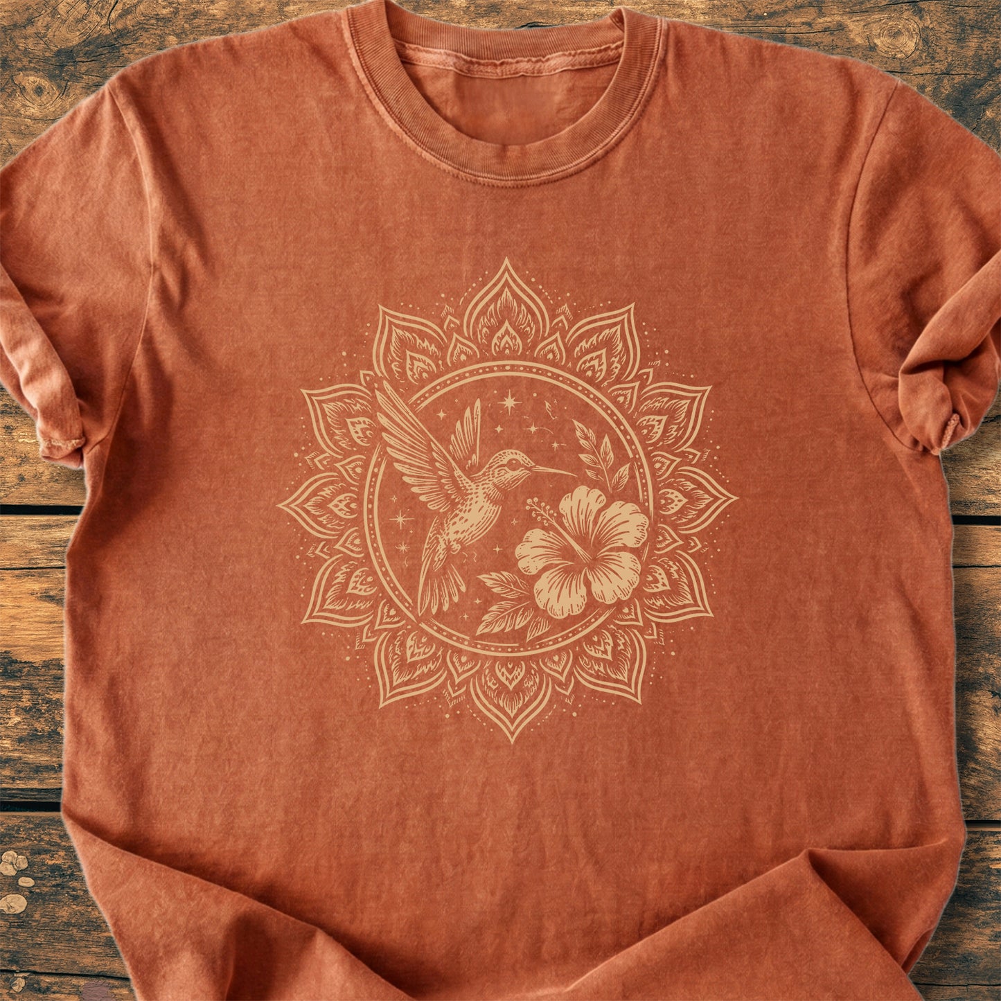Celestial Hummingbird Mandala - Premium Vintage Tee
