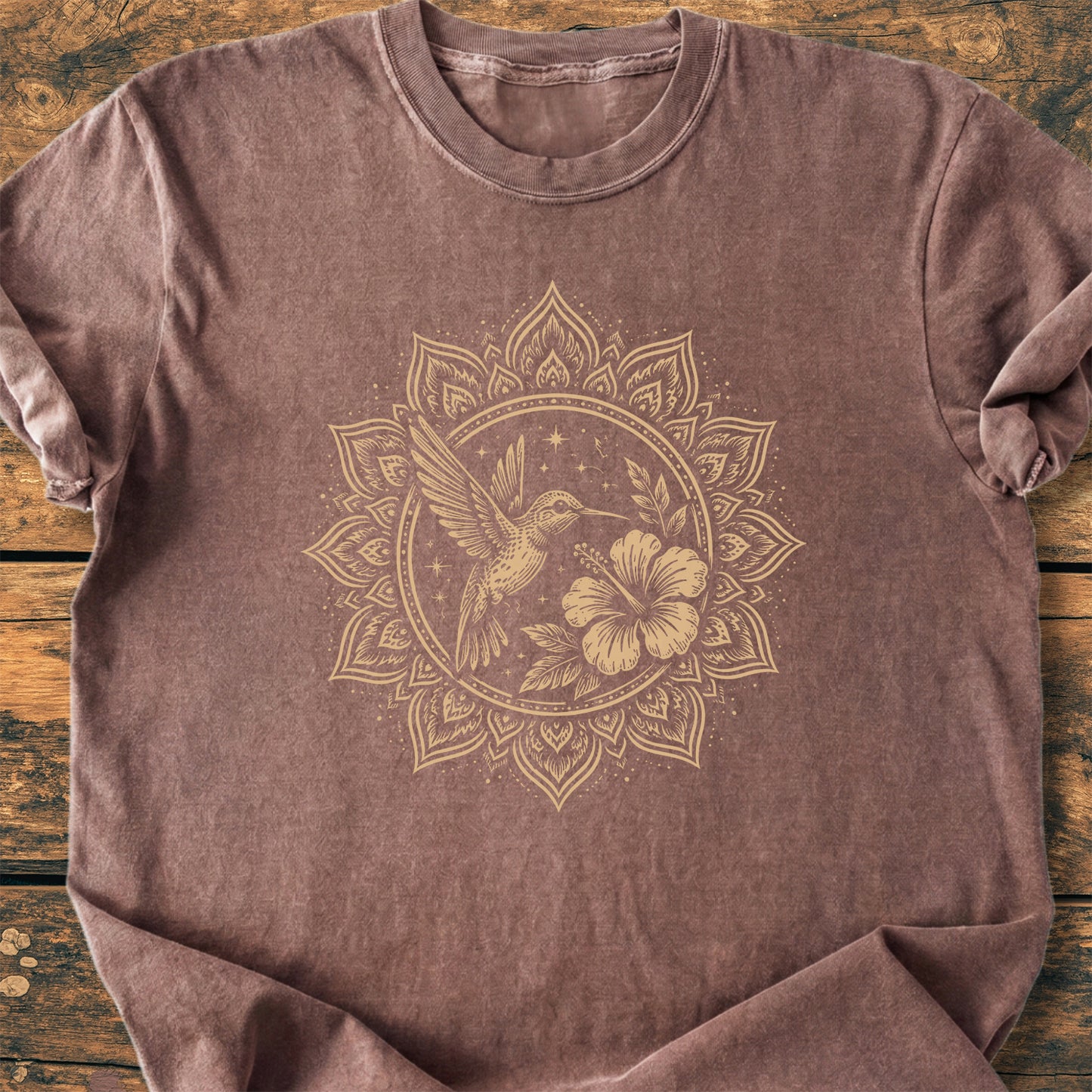 Celestial Hummingbird Mandala - Premium Vintage Tee