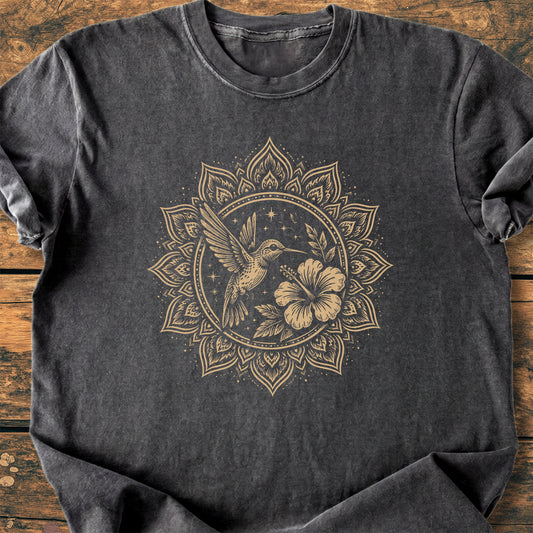 Celestial Hummingbird Mandala - Premium Vintage Tee