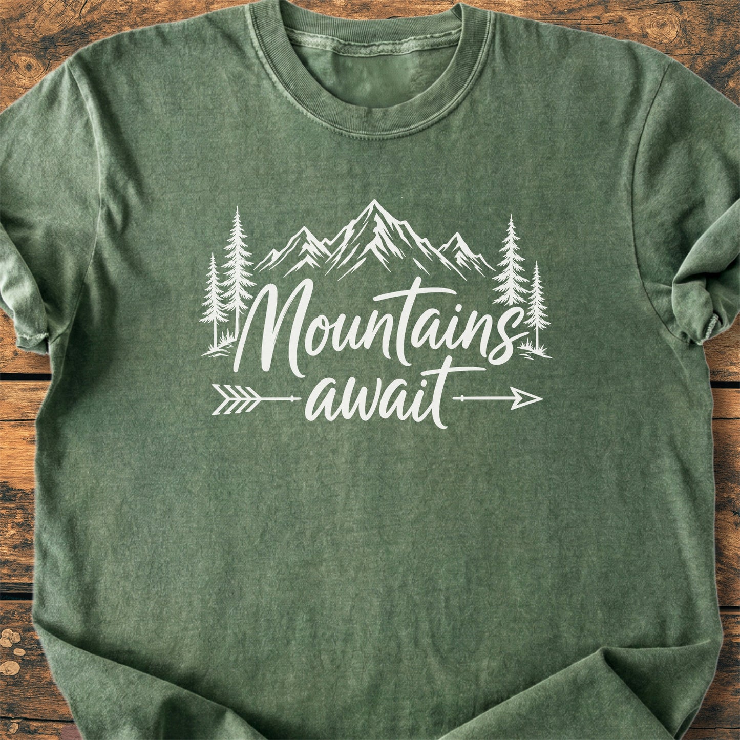 Mountains Await - Premium Vintage Tee