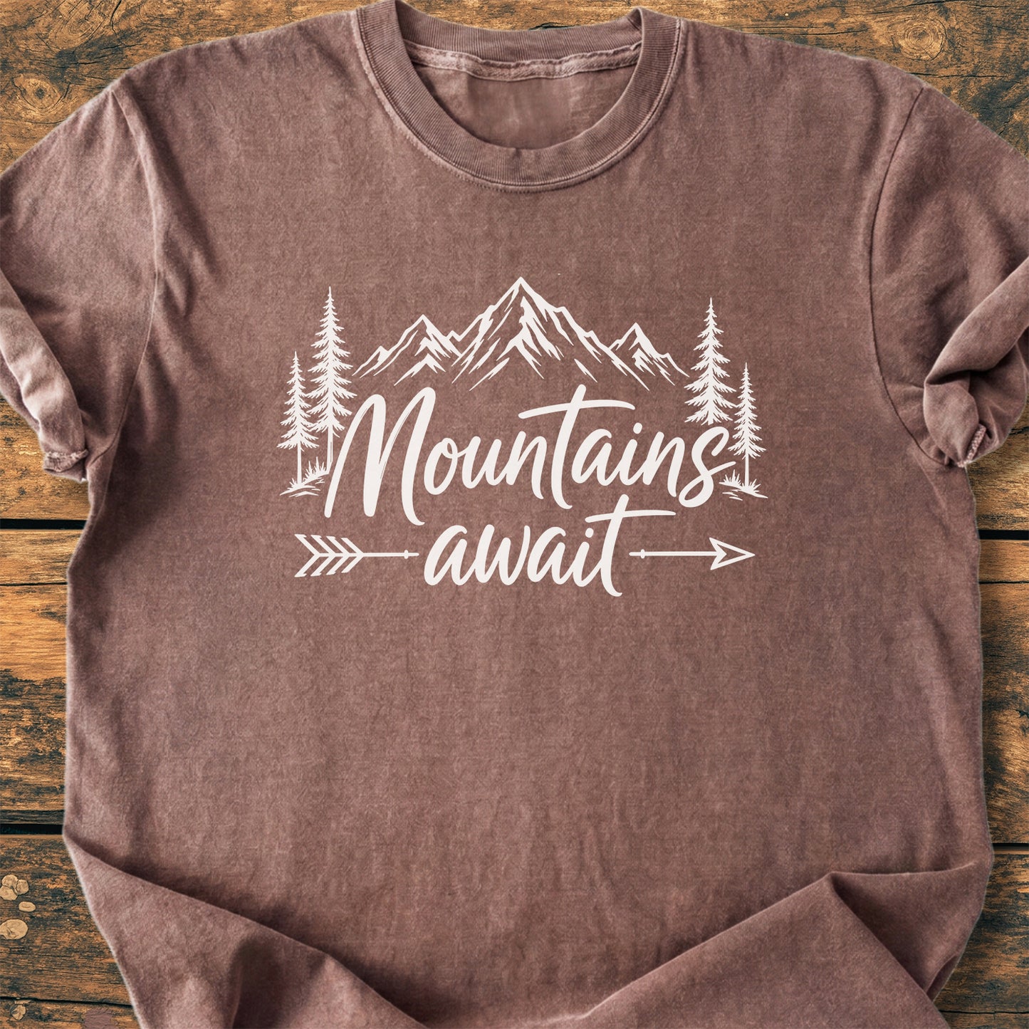 Mountains Await - Premium Vintage Tee