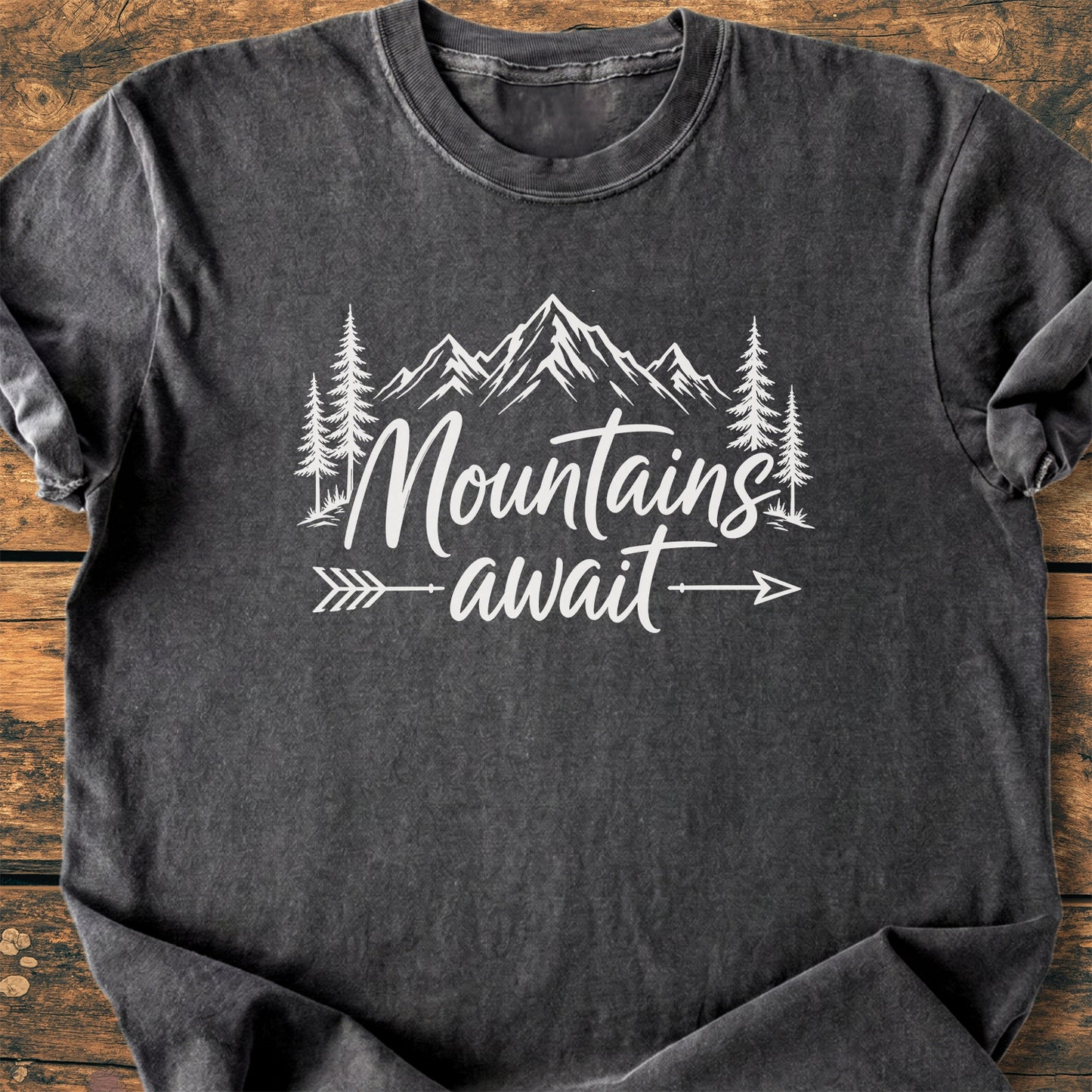 Mountains Await - Premium Vintage Tee
