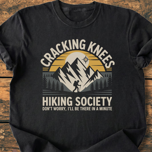 Cracking Knees Hiking Society - Premium Vintage Tee