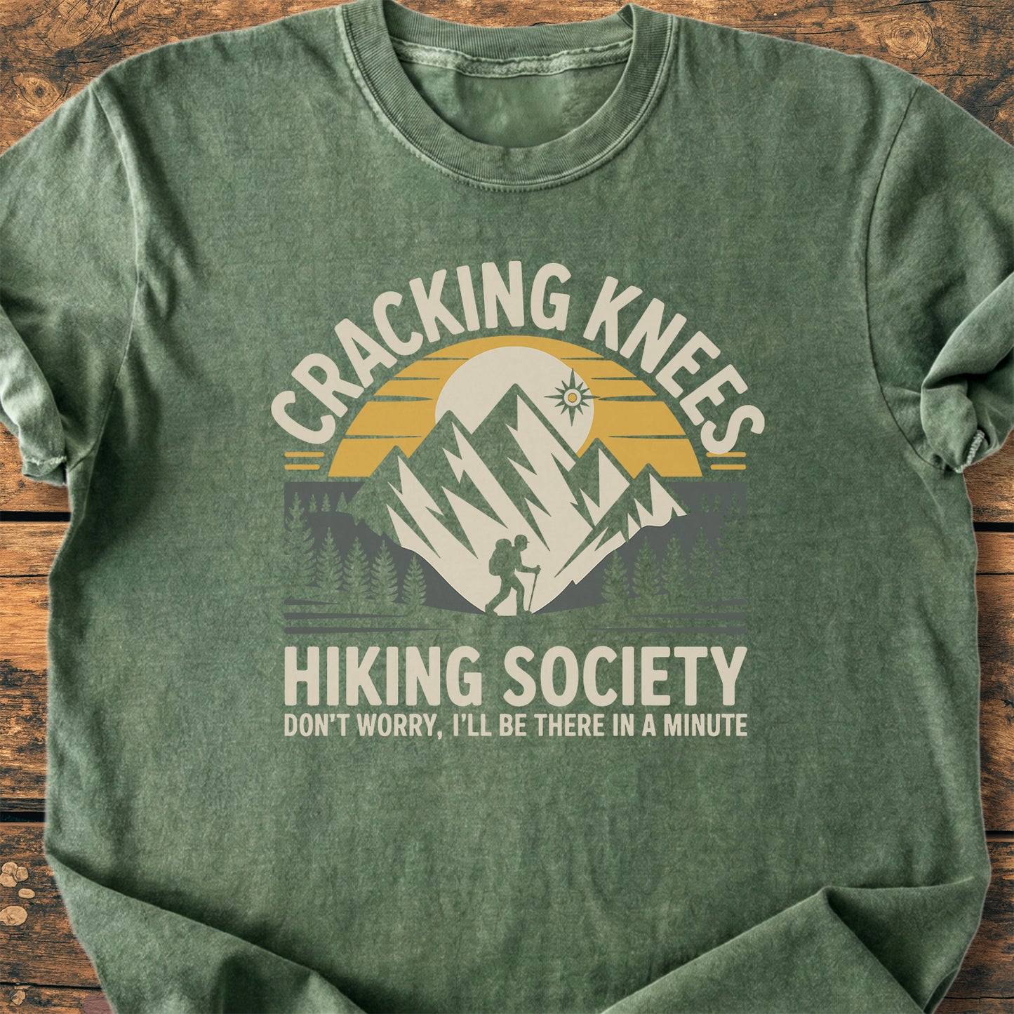 Cracking Knees Hiking Society - Premium Vintage Tee