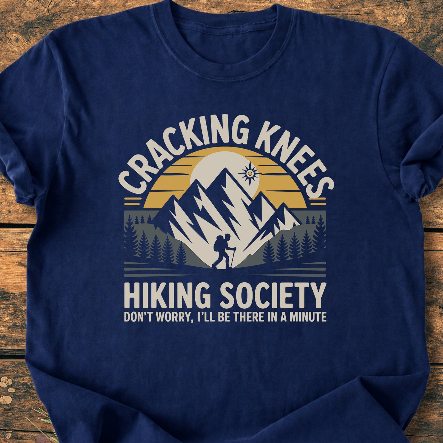 Cracking Knees Hiking Society - Premium Vintage Tee