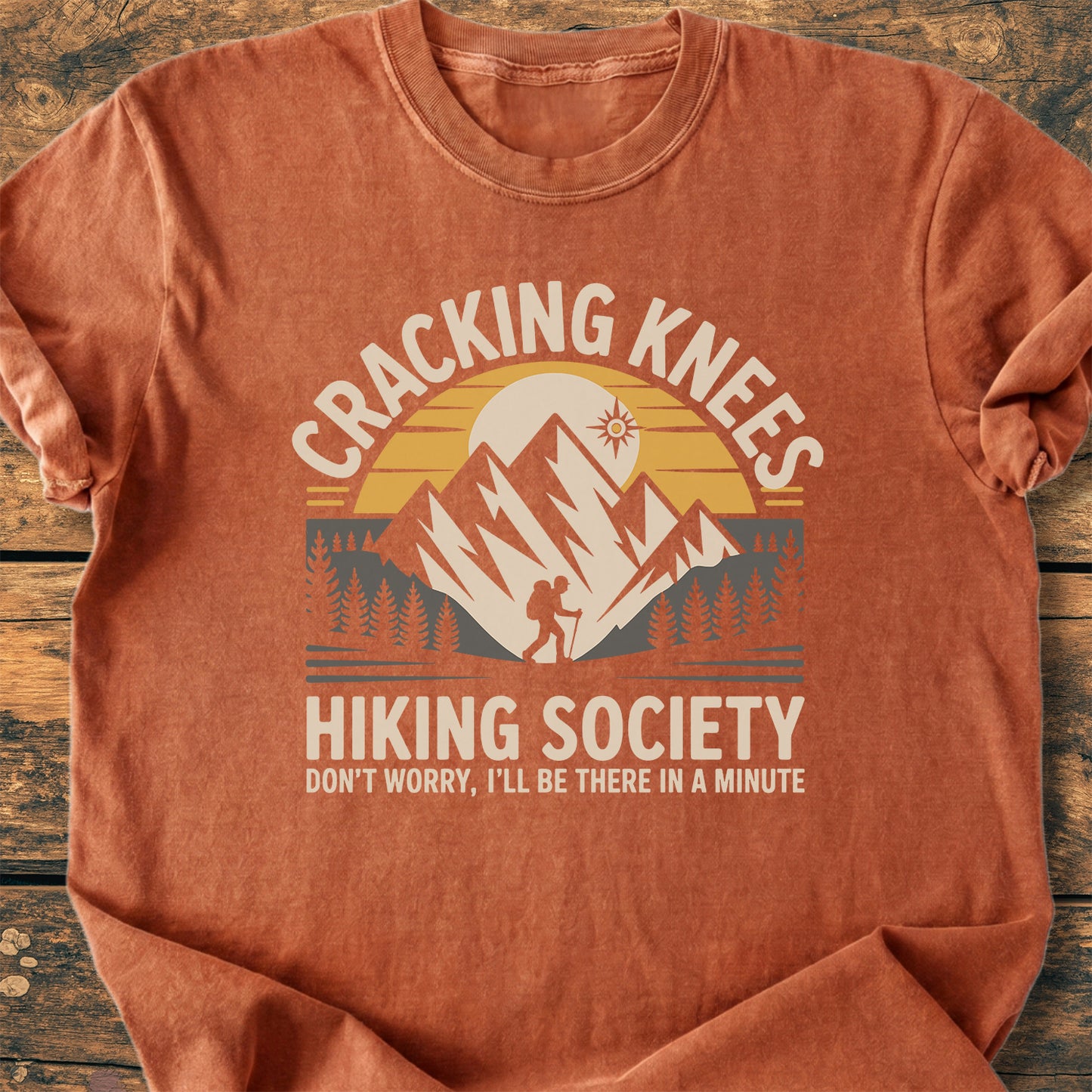 Cracking Knees Hiking Society - Premium Vintage Tee
