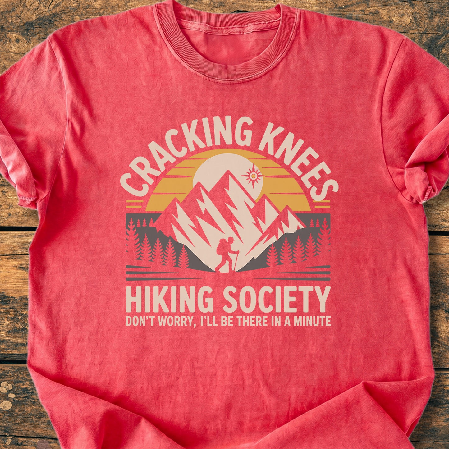 Cracking Knees Hiking Society - Premium Vintage Tee