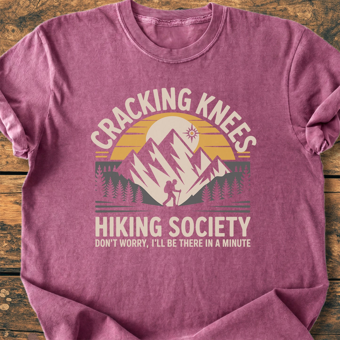 Cracking Knees Hiking Society - Premium Vintage Tee