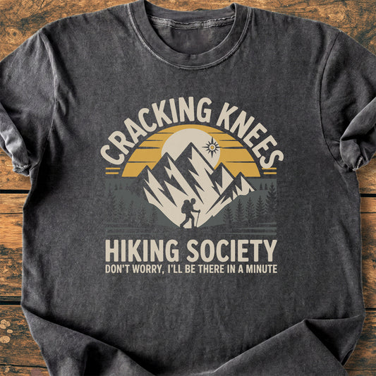 Cracking Knees Hiking Society - Premium Vintage Tee