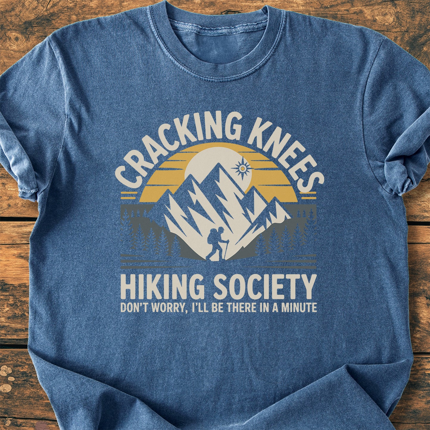 Cracking Knees Hiking Society - Premium Vintage Tee
