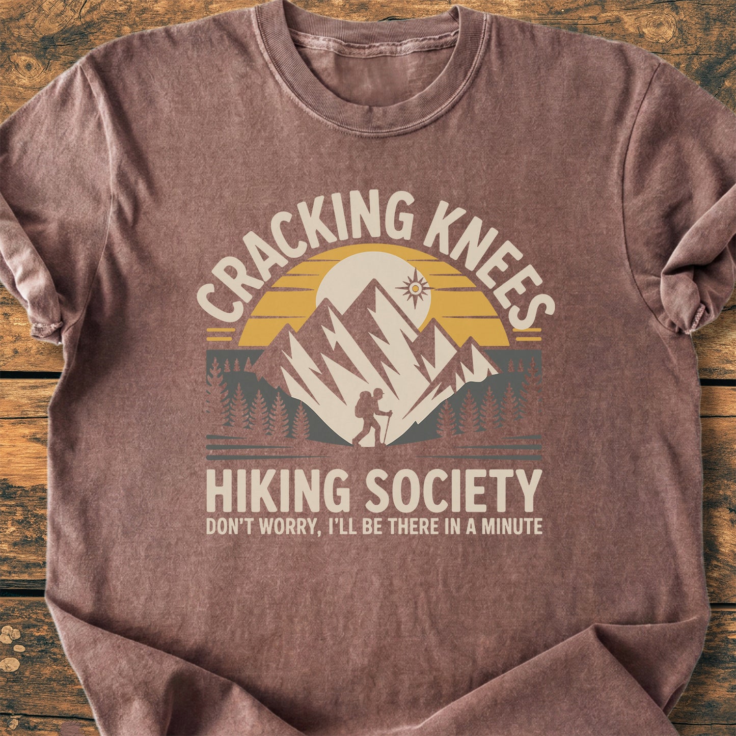 Cracking Knees Hiking Society - Premium Vintage Tee