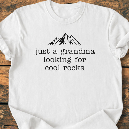 Grandma Looking For Cool Rocks - Premium Vintage Tee