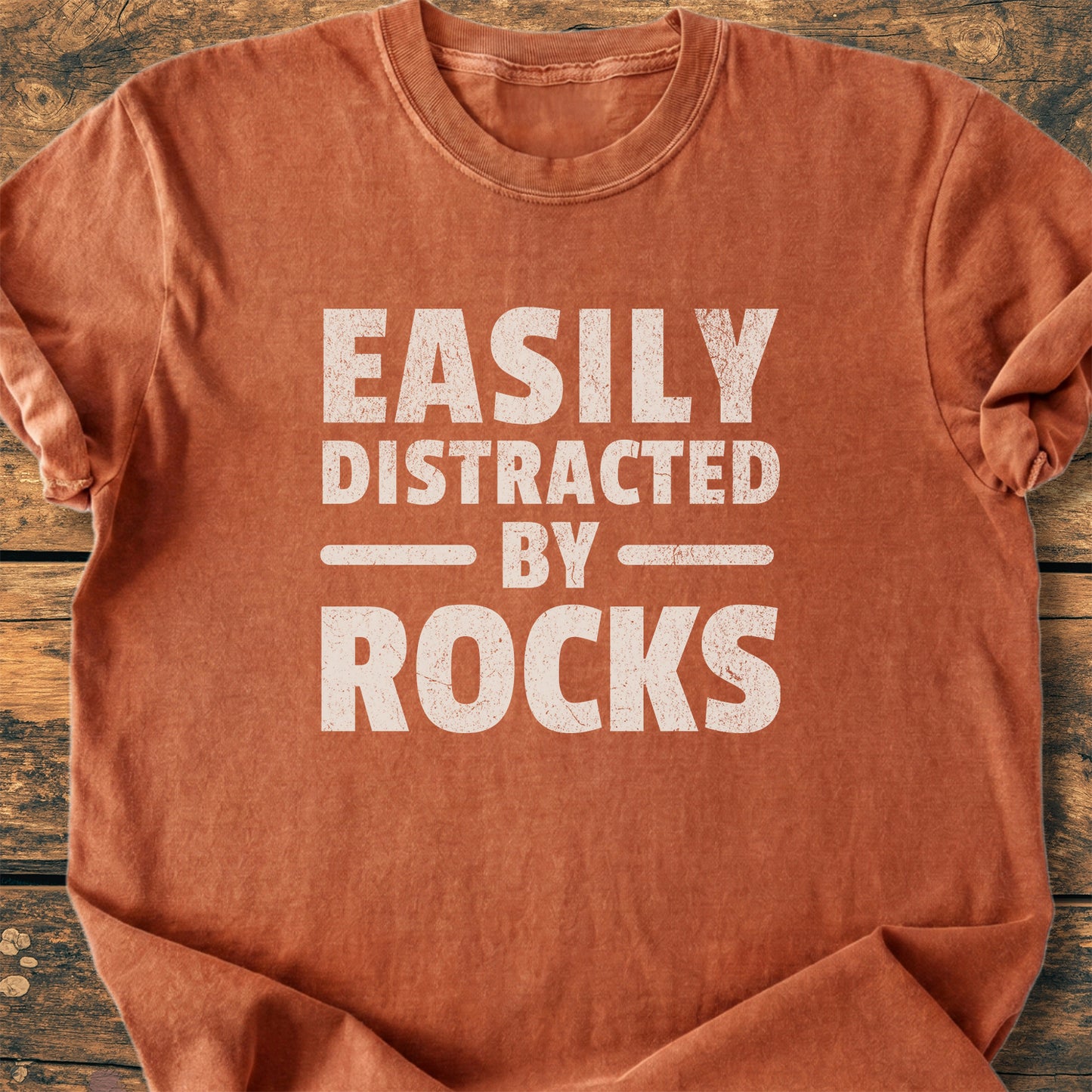 Easily Distracted By Rocks - Premium Vintage Tee