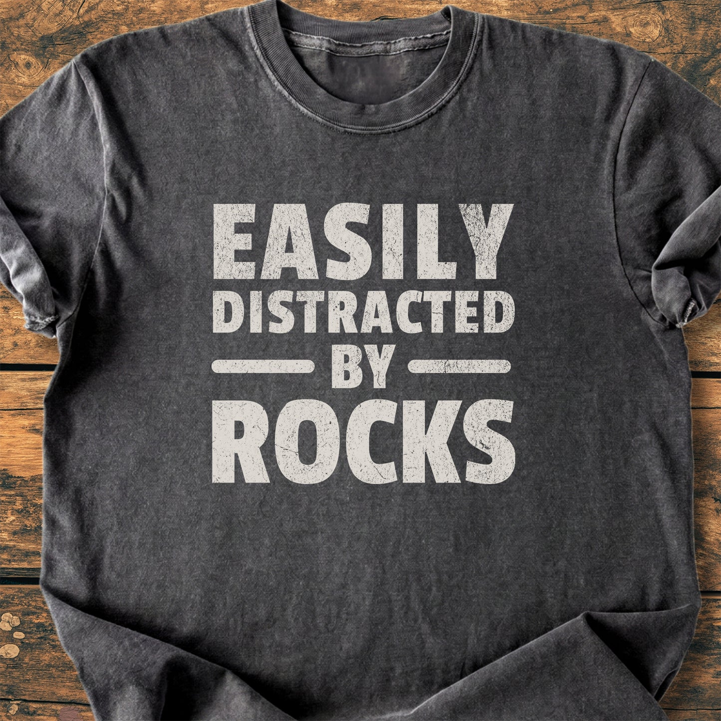 Easily Distracted By Rocks - Premium Vintage Tee