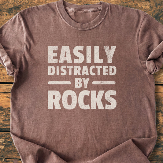 Easily Distracted By Rocks - Premium Vintage Tee