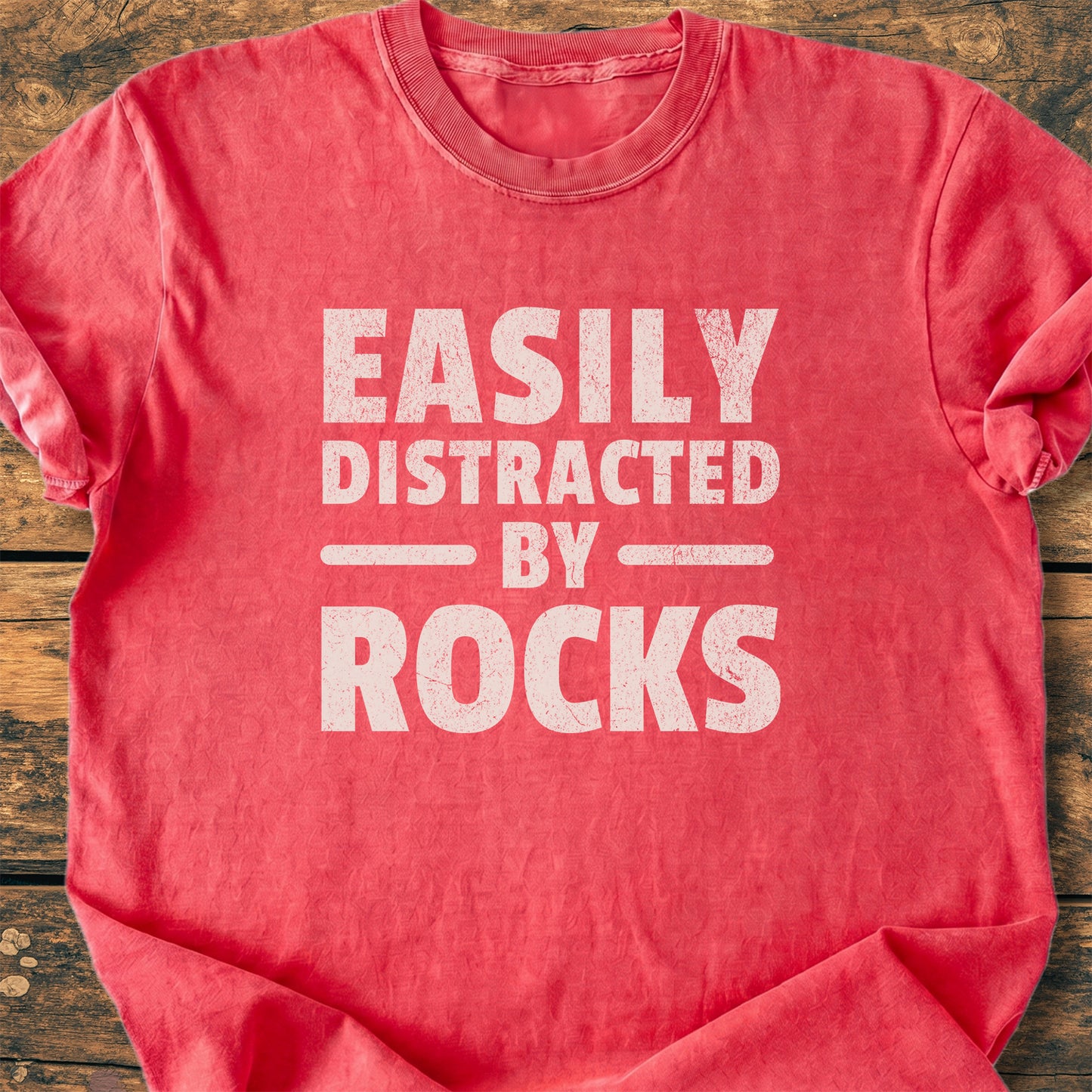 Easily Distracted By Rocks - Premium Vintage Tee