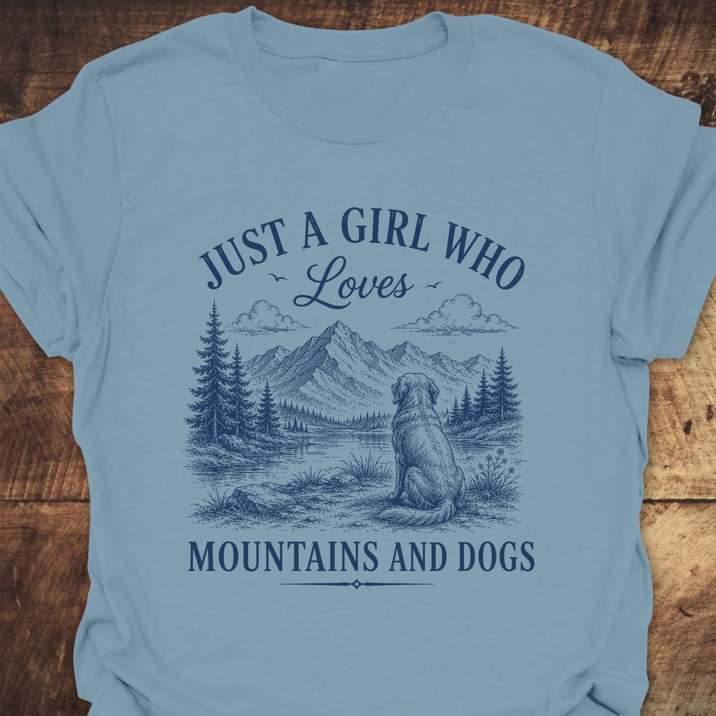 Just A Girl Who Loves Mountains And Dogs Classic T-Shirt
