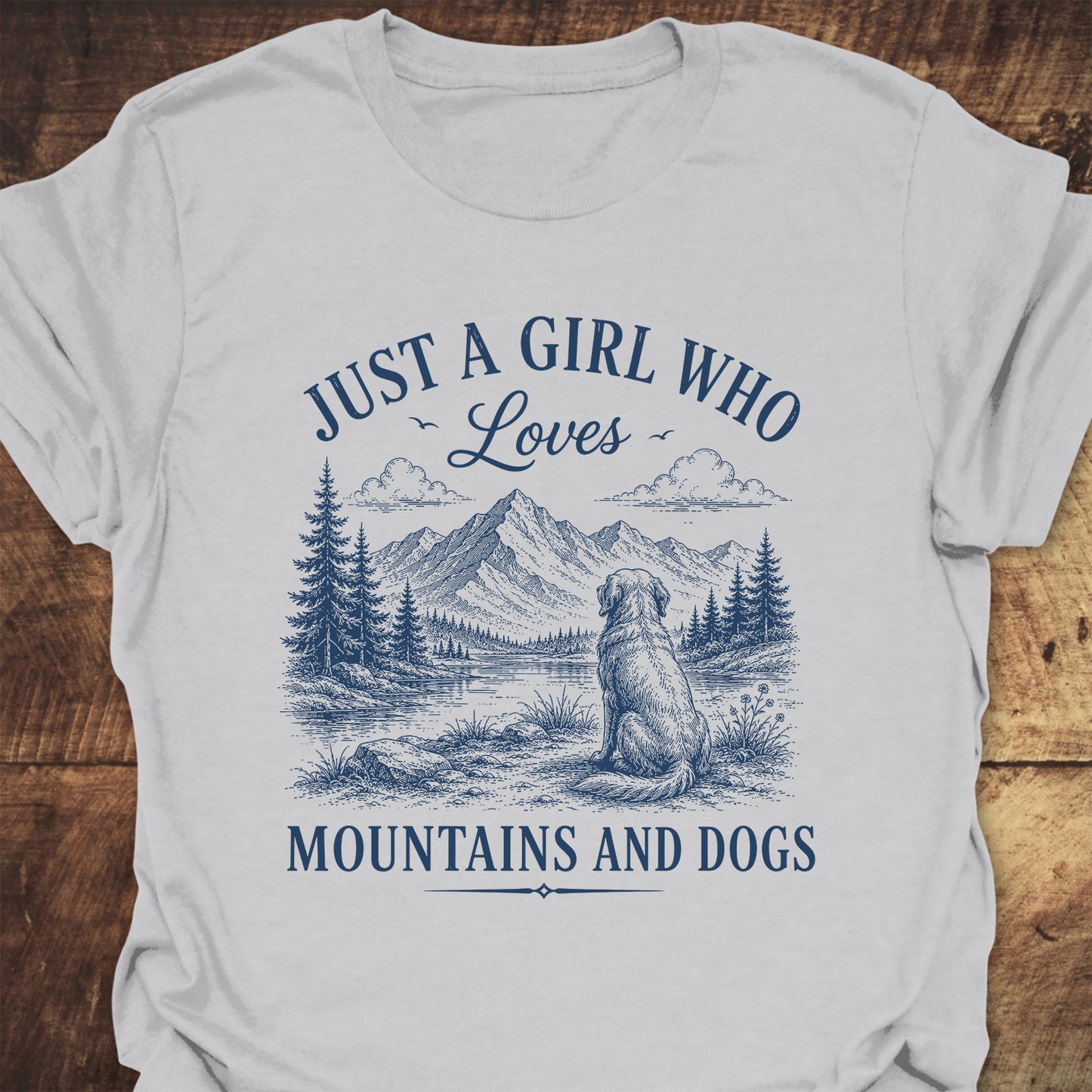 Just A Girl Who Loves Mountains And Dogs Classic T-Shirt