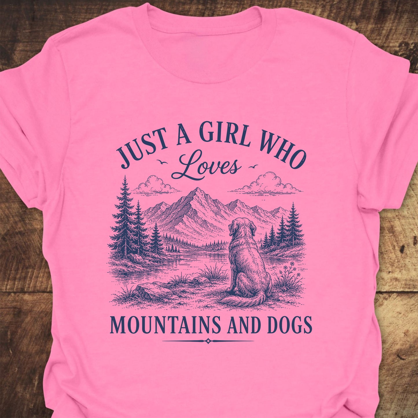 Just A Girl Who Loves Mountains And Dogs Classic T-Shirt