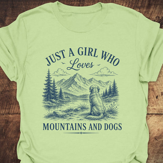 Just A Girl Who Loves Mountains And Dogs Classic T-Shirt