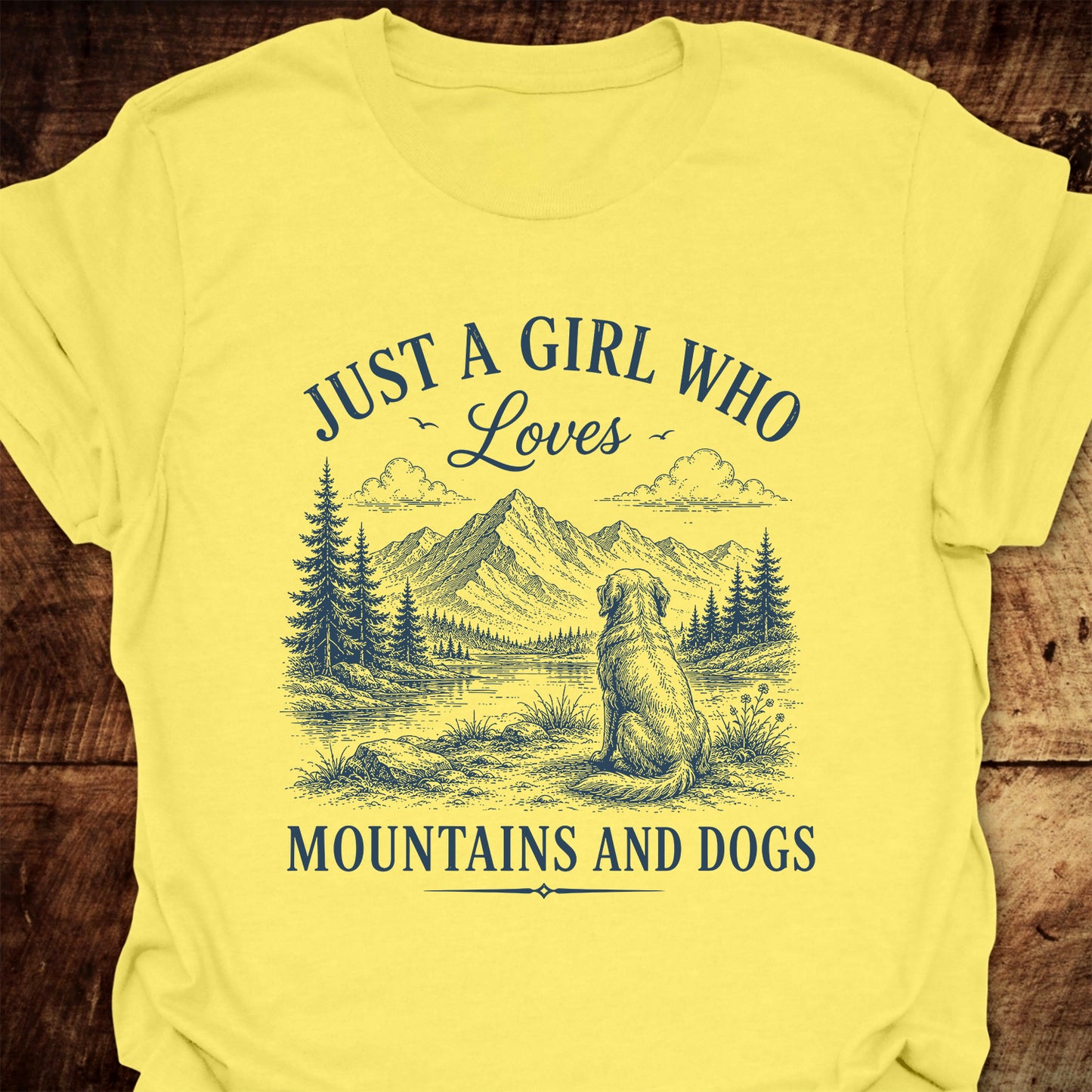 Just A Girl Who Loves Mountains And Dogs Classic T-Shirt