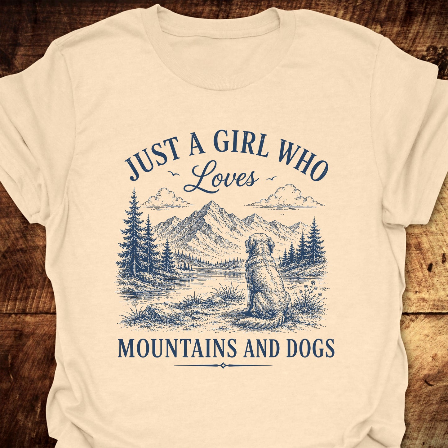Just A Girl Who Loves Mountains And Dogs Classic T-Shirt