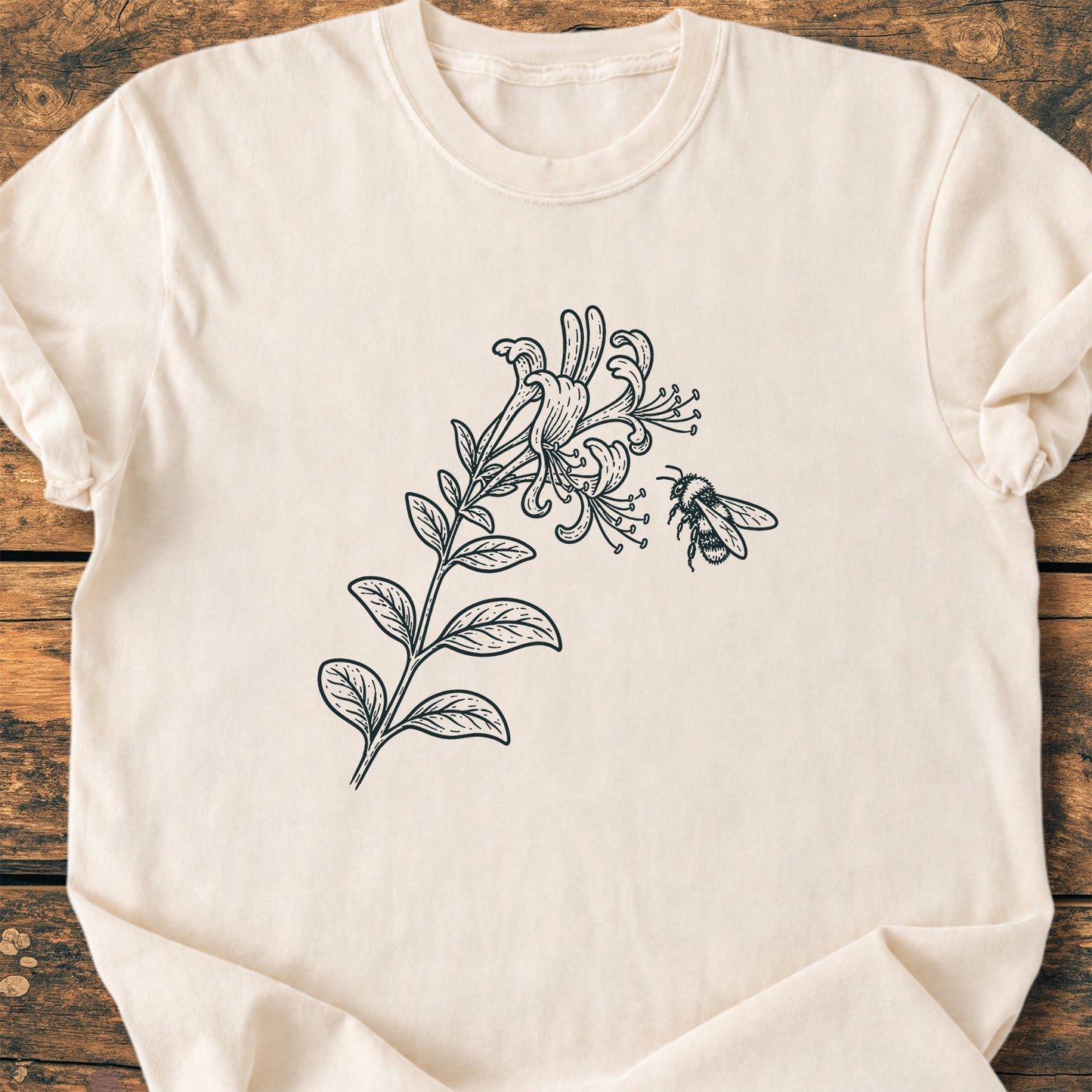 Bee And Honeysuckle - Premium Vintage Tee