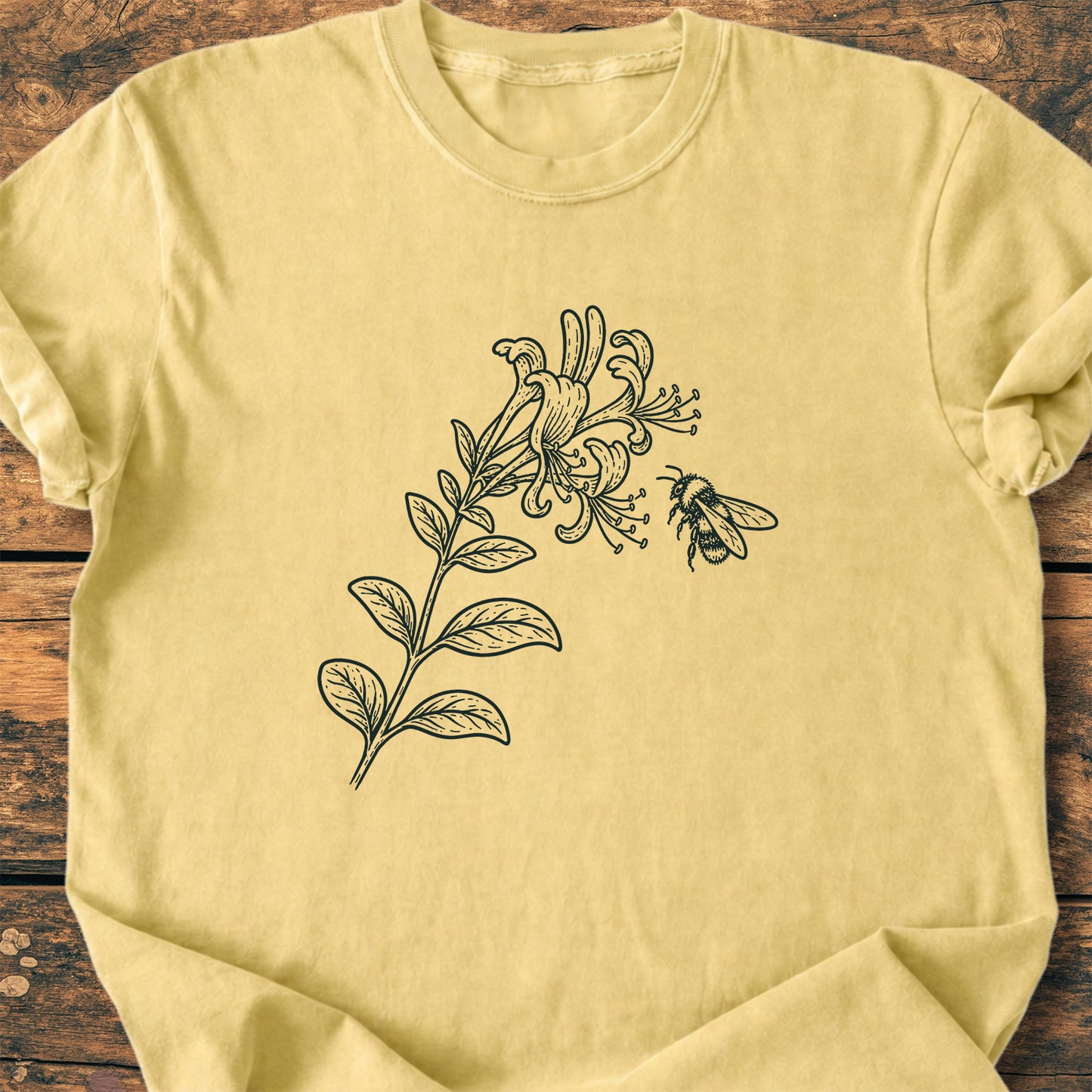 Bee And Honeysuckle - Premium Vintage Tee
