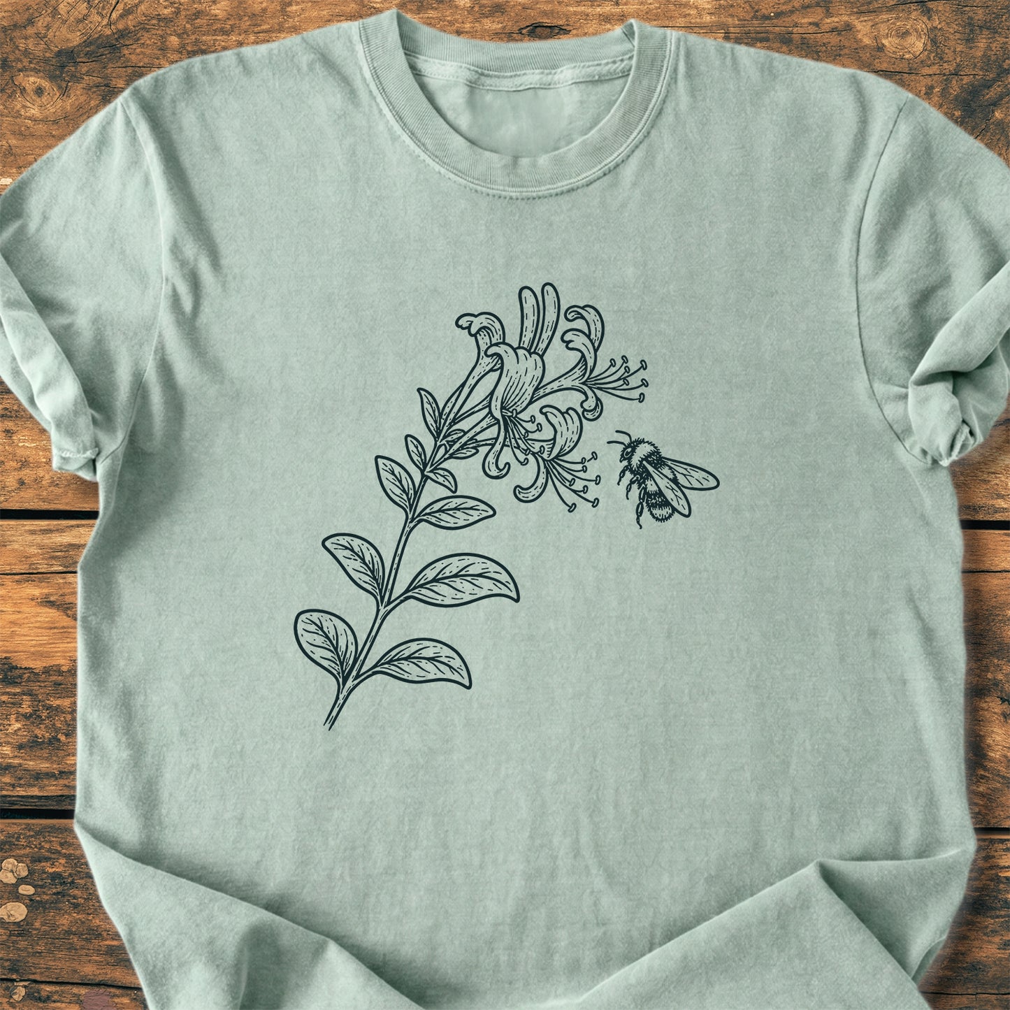 Bee And Honeysuckle - Premium Vintage Tee