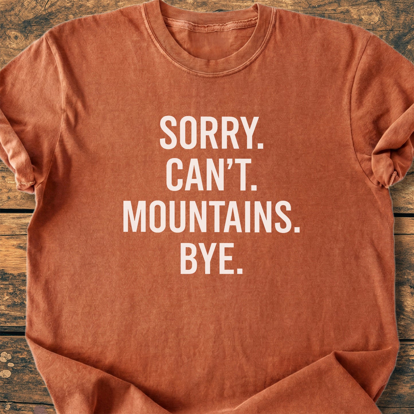 Sorry. Can't. Mountains. Bye. - Premium Vintage Tee