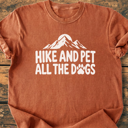 Hike And Pet All The Dogs - Premium Vintage Tee