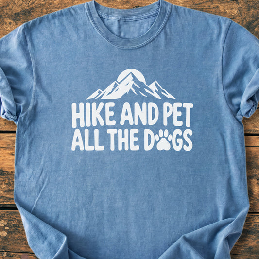Hike And Pet All The Dogs - Premium Vintage Tee