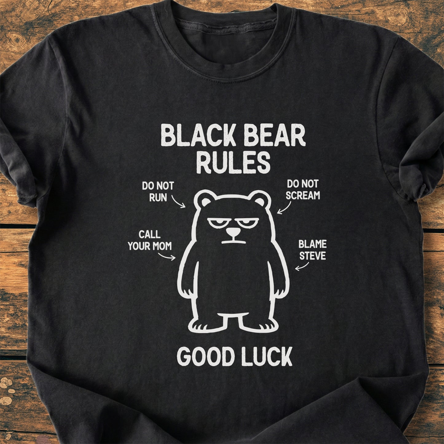 Black Bear Rules - Premium Vintage Tee