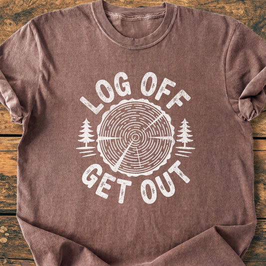 Log Off Get Out - Premium Vintage Tee