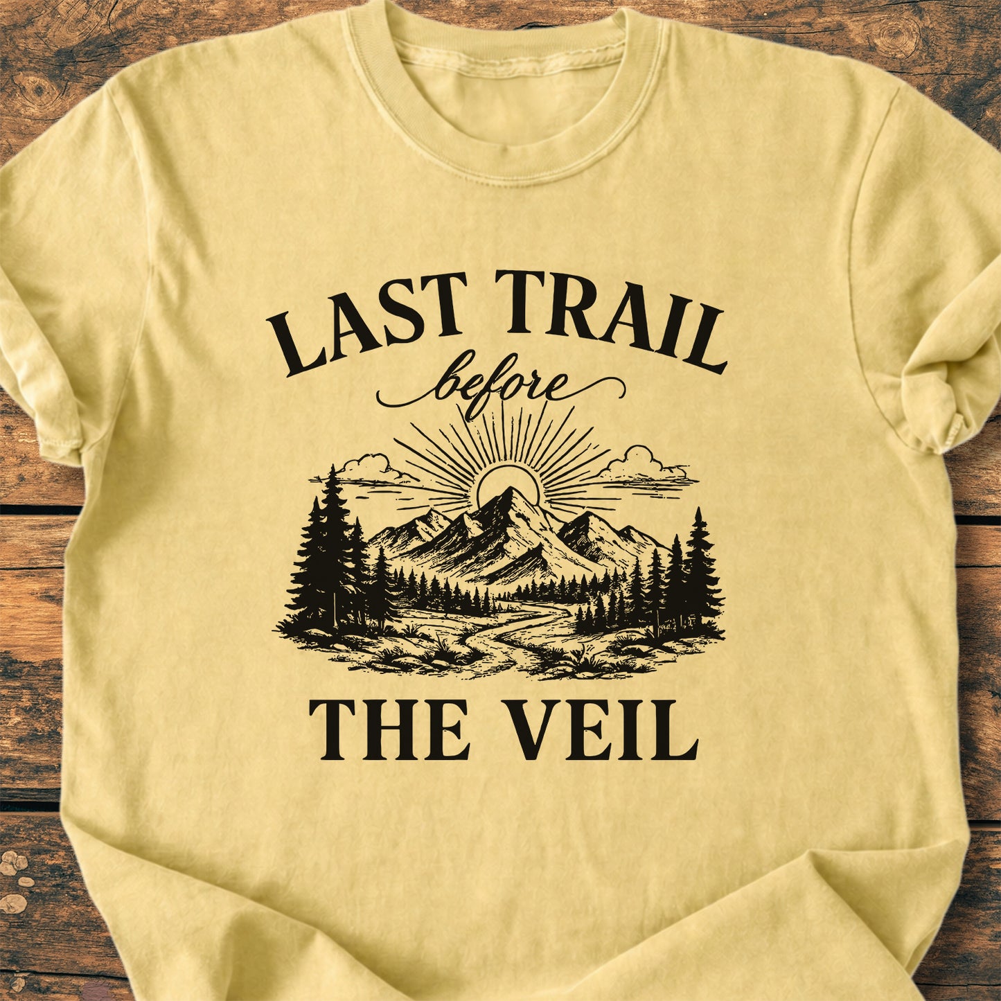 Last Trail Before The Veil Bachelorette - Premium Vintage Tee