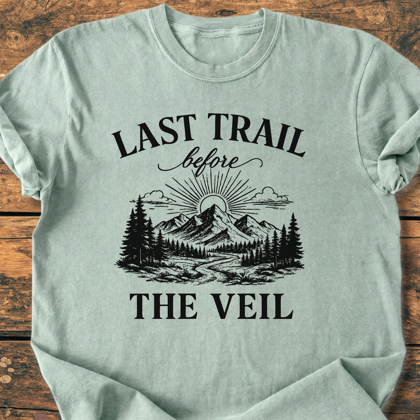 Last Trail Before The Veil Bachelorette - Premium Vintage Tee