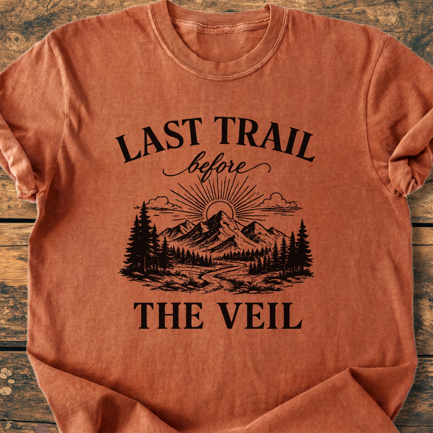 Last Trail Before The Veil Bachelorette - Premium Vintage Tee