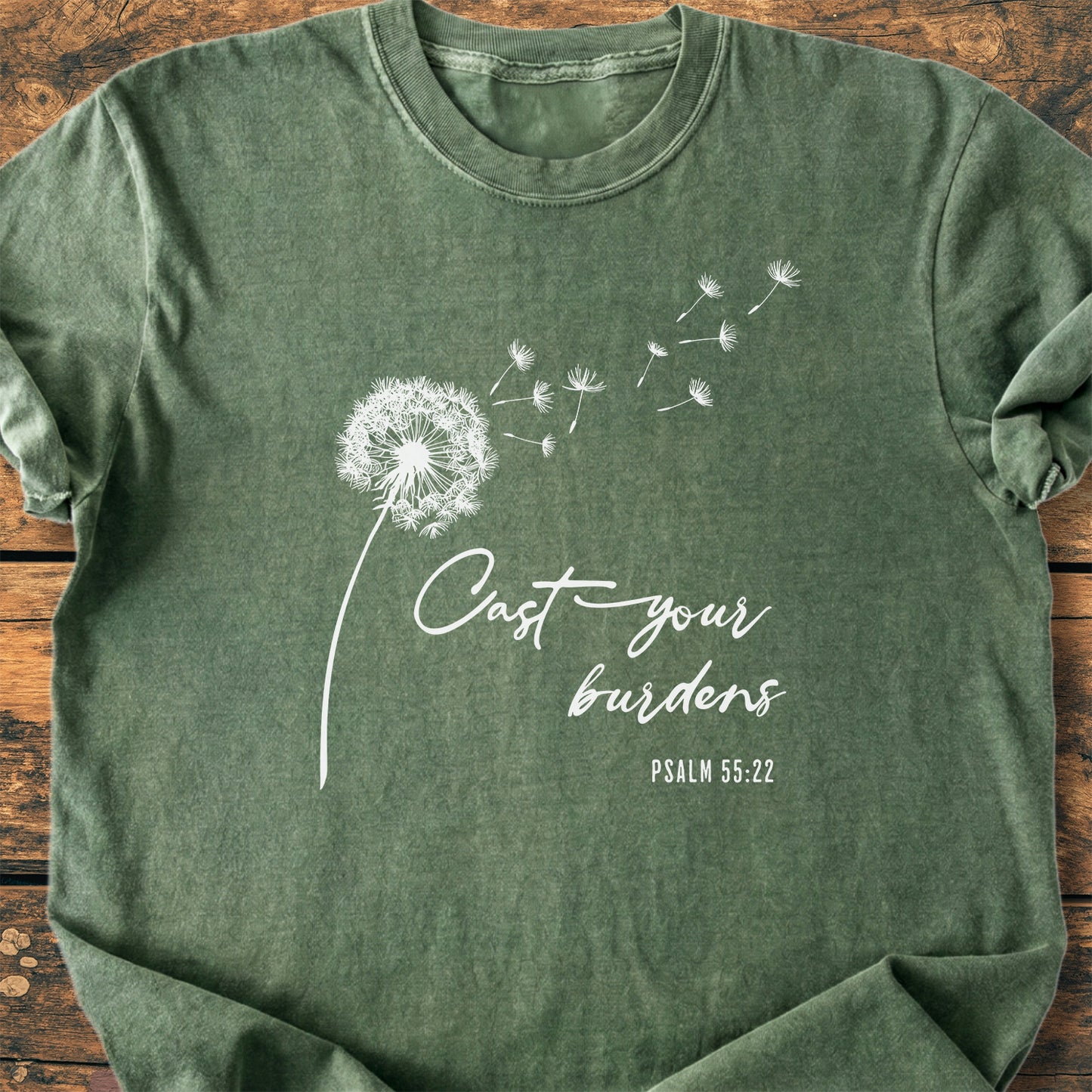 Cast Your Burdens Dandelion - Premium Vintage Tee